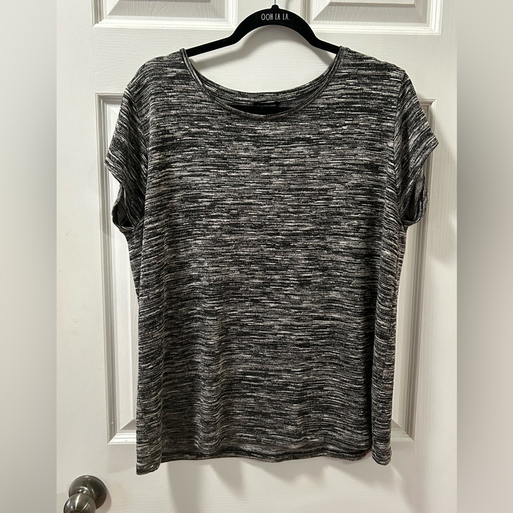 Calvin Klein Jeans Marled Knit Tee XL Black Grey Short Sleeve Relaxed Fit - Picture 4 of 7